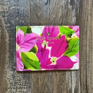 Kate Spade Bayard Pink Floral Card Holder